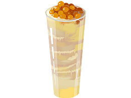 手绘奶茶