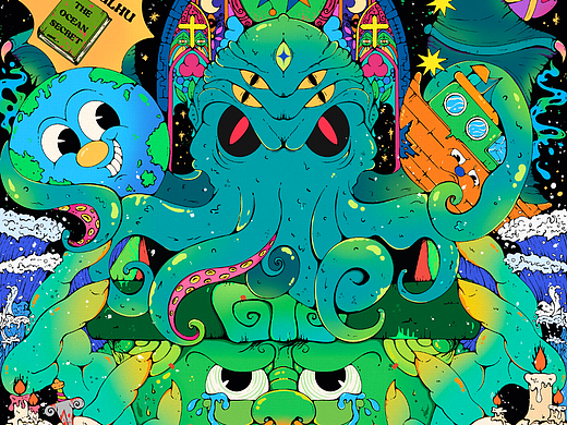 一炎狗鼎X小花浪｜🌍🐙《旧日支配者》🚢🌊