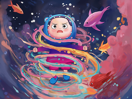 《Coatboom Boy的神秘海洋之旅》插画合集｜原创IP