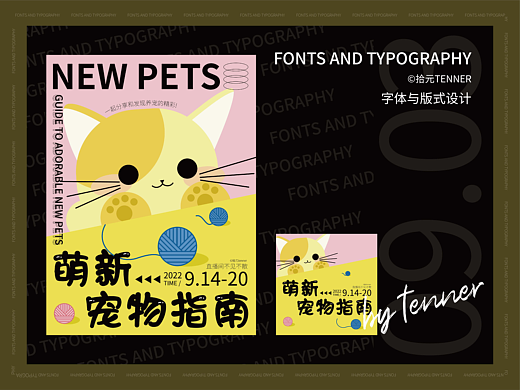 萌新宠物指南--字体版式设计