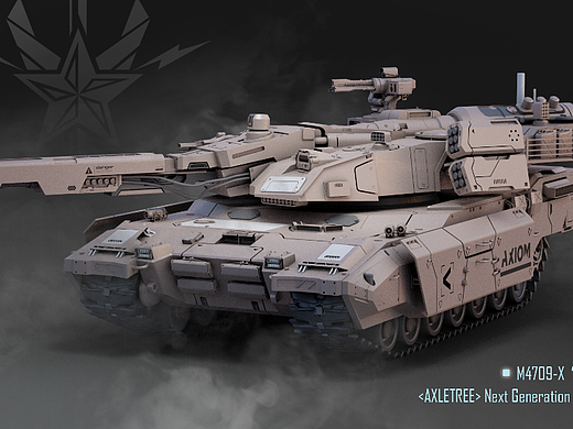 3D概念设计：M4709-X“公理”主战坦克