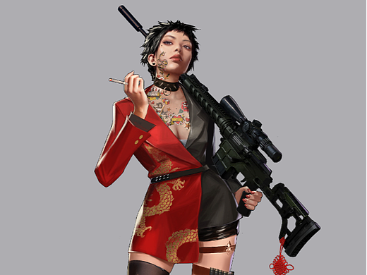 现代冷血女刺客设计