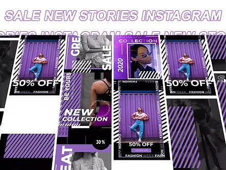 AE模板|竖屏明亮动态图形设计照片视频排版标题展示