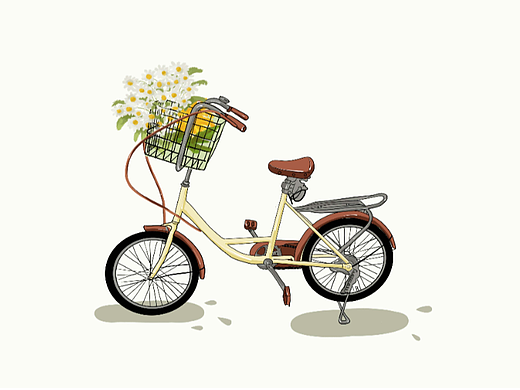 自行車（個人主頁-ZNTk4NTcwNjQ=） - 兒童插畫 - 站酷設(shè)計師惜諾33原創(chuàng)素材 - 站酷ZCOOL