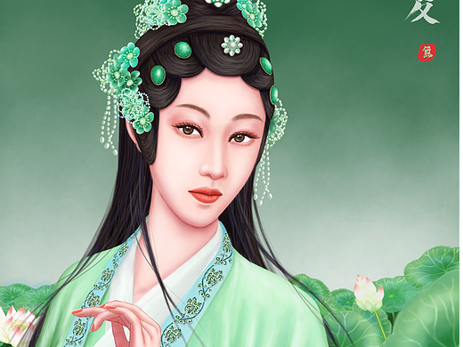 古风插画——古风美人
