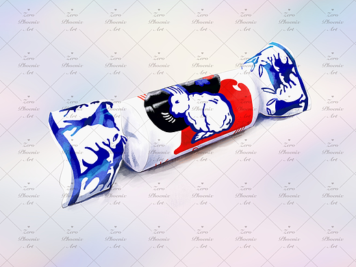 手绘大白兔奶糖（个人主页-ZNTk3MTM3OTI=） - 绘画 - 站酷设计师ZeroPhoenixArt原创素材 - 站酷ZCOOL