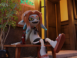 Blender3D-超鱿型小鱿人来喽~斯普拉遁3同人捏捏