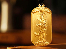 国风黄金吊坠详情