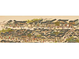 白酒设计插画向