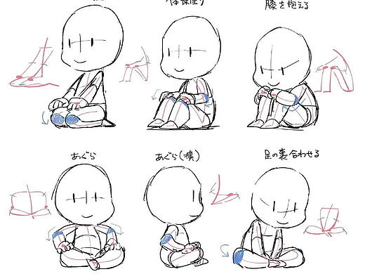 【插画素材】Q版角色怎么画？萌爆表的Q版角色线稿，马上收下！