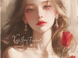 油画风 少女插画 四