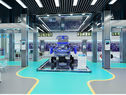 新能源汽车吊装爆炸车结构展示墙体教具