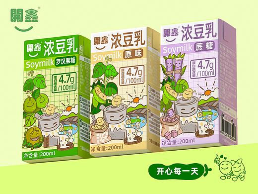 开鑫浓豆乳-《开心农场系列包装》