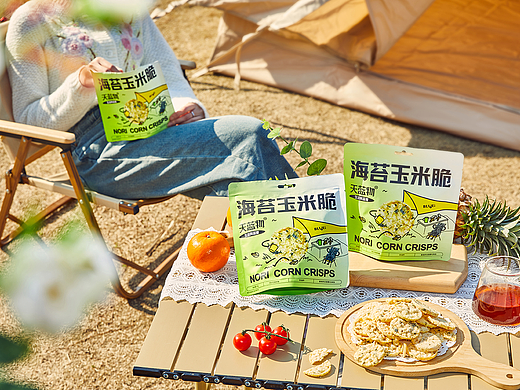 户外露营生活感零食产品拍摄 | 天蓝物