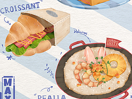 原創(chuàng)插畫 · 可口食物