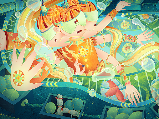 國風(fēng)線性插畫（個人主頁-ZNjYyODUxMzY=） - 繪本 - 站酷設(shè)計師天才美少女哈哈原創(chuàng)素材 - 站酷ZCOOL