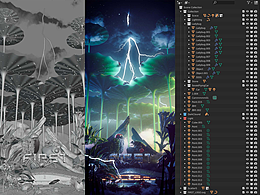 Blender惊蛰节气海报作品 雷雨天在家学3D吧