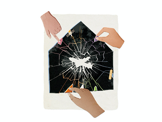 2022年《青年文摘》内页故事插画配图