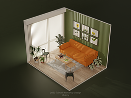 blender客廳小場(chǎng)景