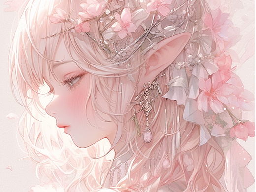 Midjourney 训练 - 粉季少女