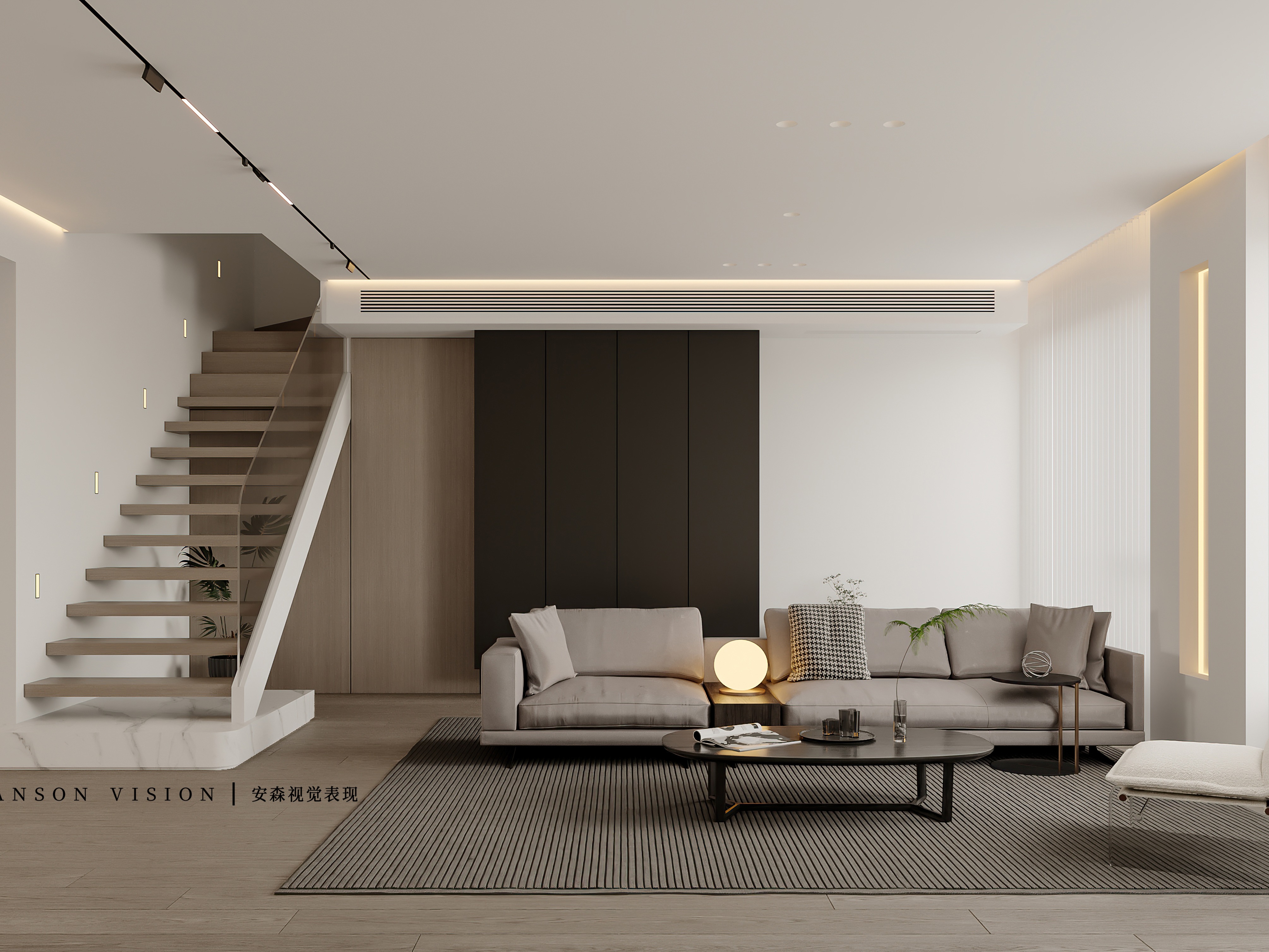 Anson︱现代极简住宅_Anson安森视觉站酷ZCOOL