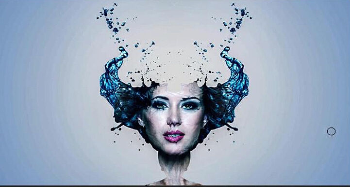 Photoshop CC海报制作教程 ps人像水纹合成效果演示