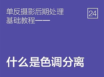 单反摄影后期处理基础教程——什么是色调分离