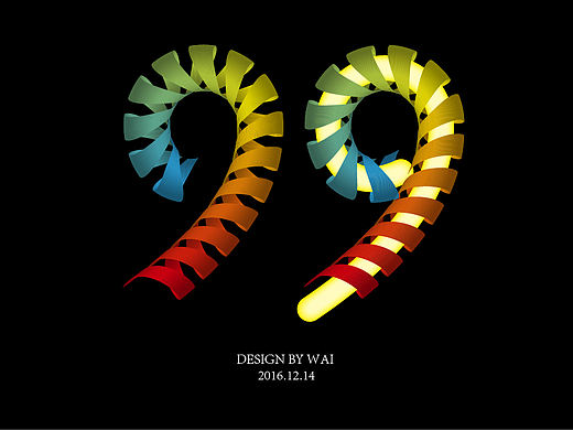 三步快速打造立体丝带缠绕字体效果