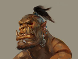 Kilrogg Deadeye头像绘画过程分享-所有兽人通用-魔兽世界