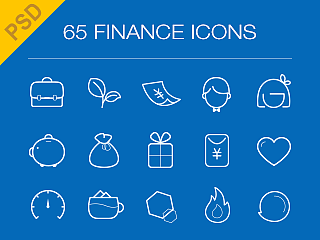 65枚 Finance icon绘制－PSD