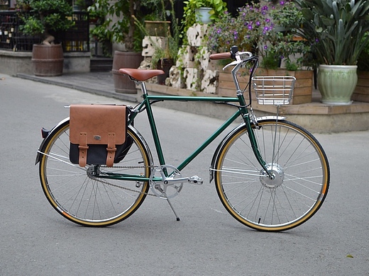 tsunami复古自行车改装锂电电动车