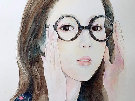 【画漫画0既蚊仔 · 原创水彩教程】—— 戴上他的眼镜