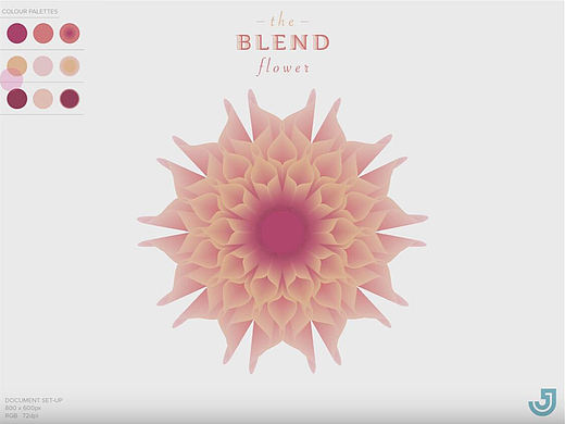 AI混合模式花朵教程Blend flower IIIustrator Tutoria