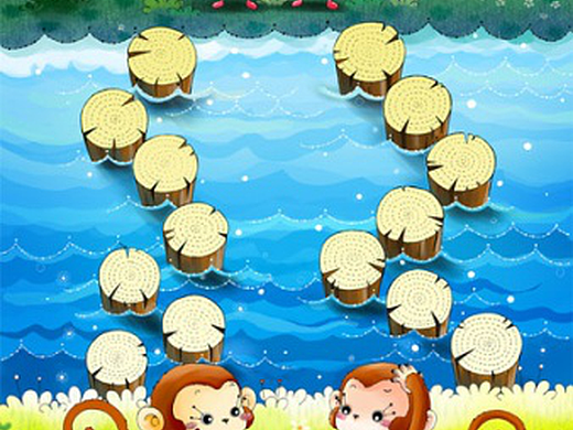 小猴过河-儿童插画故事图解