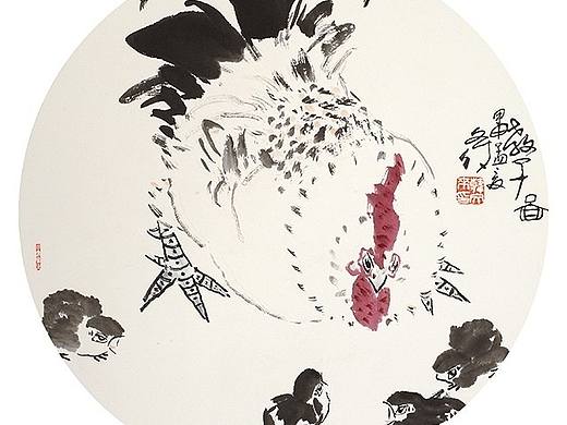 【画苑】韩文来国画欣赏（五）•鸡