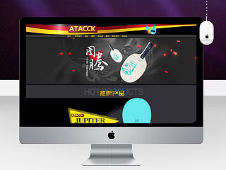 高档乒乓球拍首页设计   更独特的表现形式让客户更有购买欲