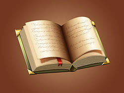 Photoshop制作一本打开的古书图标