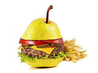 梨子漢堡-材質(zhì)替換練習(xí)-小合成練習(xí)（個(gè)人主頁-ZMTM3Nzk0MTI=） - 電商 - 站酷設(shè)計(jì)師花卷姑娘原創(chuàng)素材 - 站酷ZCOOL