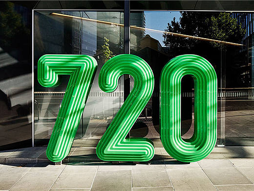 现代感十足的720伯克街Medibank总部导向系统和环境图形设计