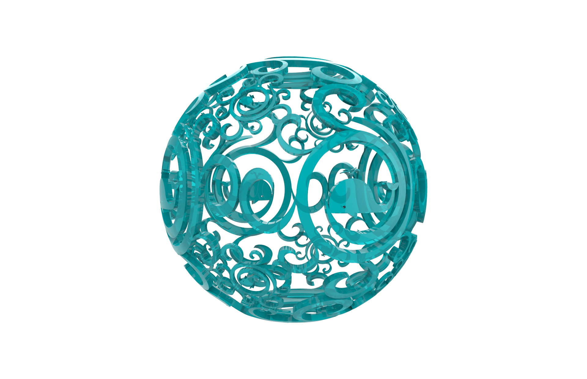 犀牛制作的镂空球体