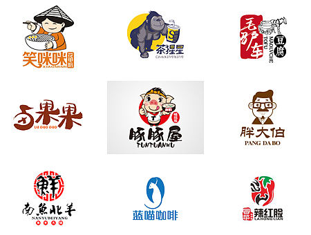  10个原创餐饮类卡通logo设计欣赏，来自123标志网