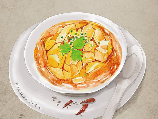 ps绘制商用美食插画