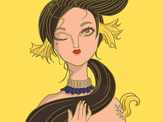 TAG海妖插画ps教程