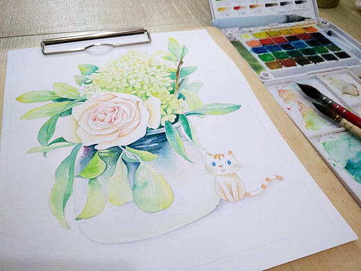 零基础学水彩/水彩画入门教程