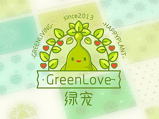 绿宠君卡通角色&绿宠品牌视觉推广设计