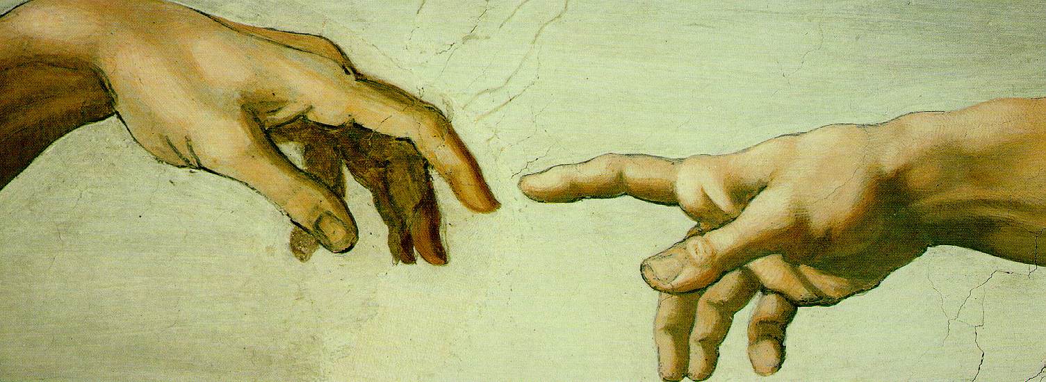 基督教名画上帝之手图片