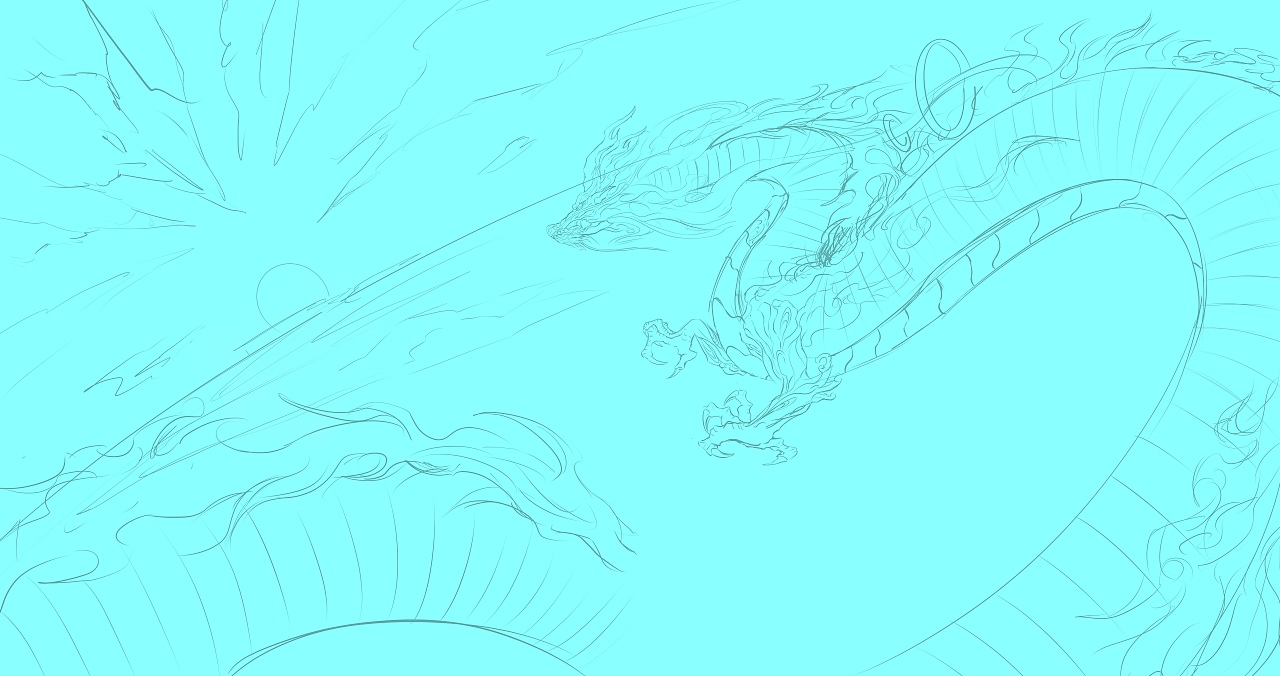 海平线的龙（图ZMzUyMDA4ODA4） - IP形象 - 站酷设计师九萬笔原创素材 - 站酷ZCOOL