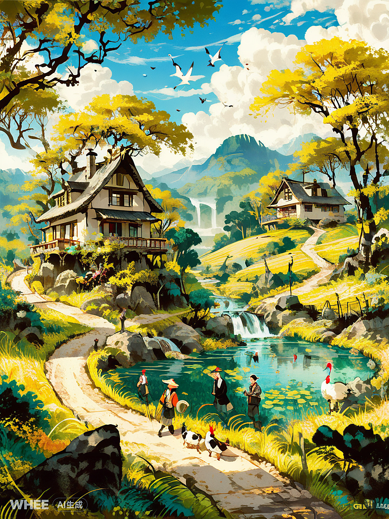 山间小屋（图ZMzY1MDA1NjI4） - AI作品 - 站酷设计师rqLd7DnOWw原创素材 - 站酷ZCOOL