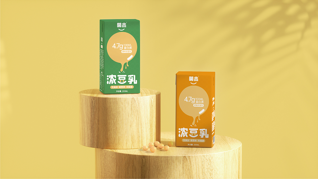 健康营养美味—開鑫浓豆乳包装设计