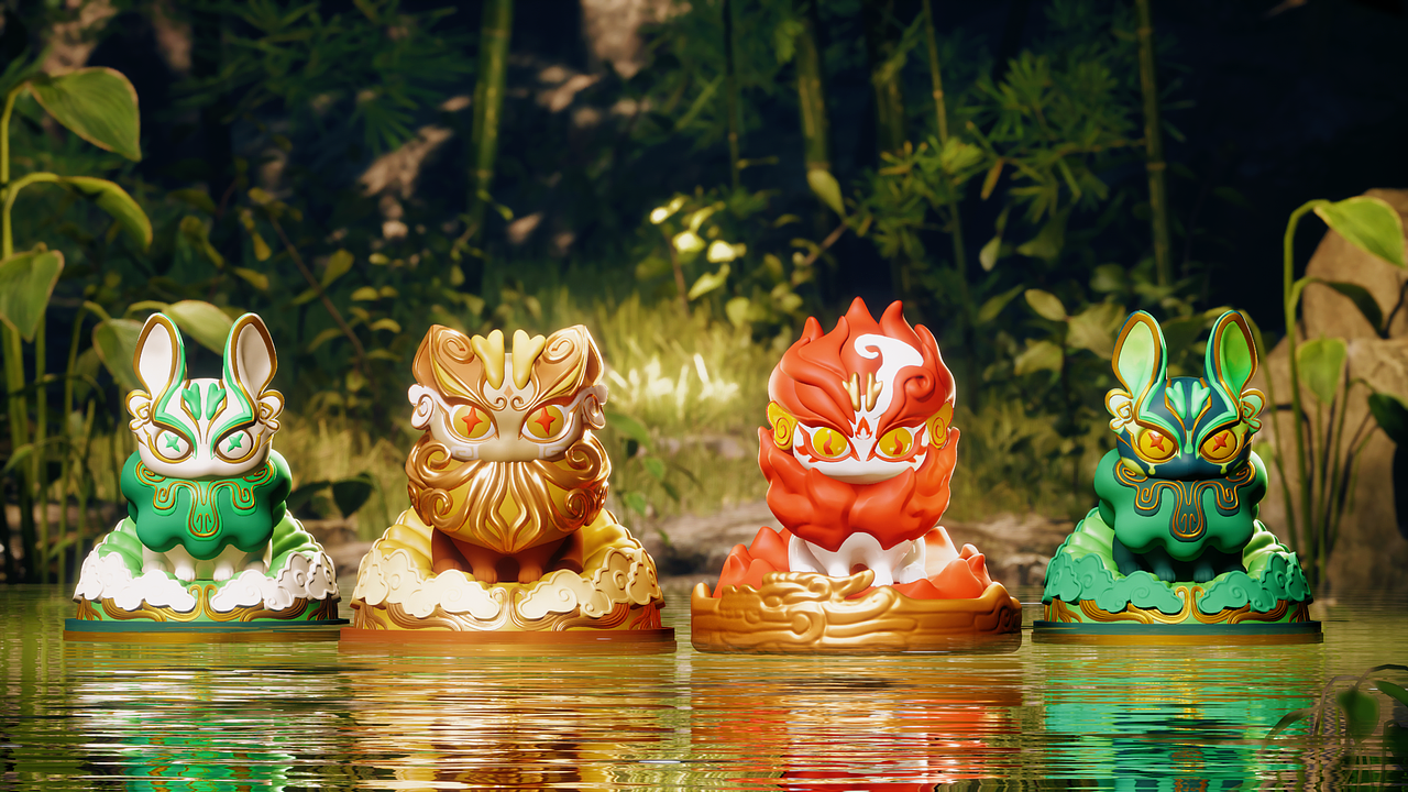 神兽吼的盲盒IP形象设计